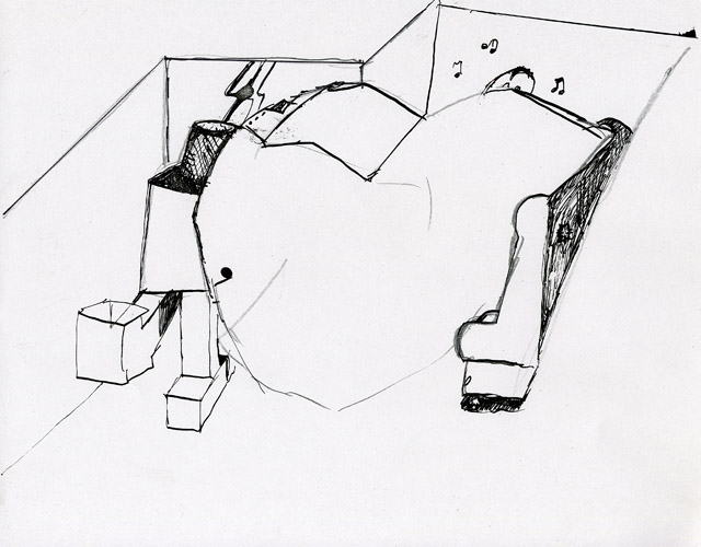 Robot Heart Drawings Ink and feld feltpen on paper 277 x 215 cm 2008